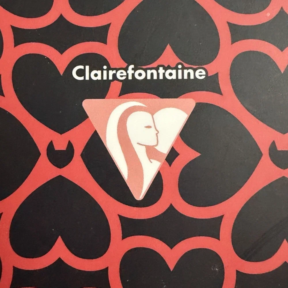 Clairefontaine A4 Spiral Notebook Ruled Paper College Writing‎ Pad Hearts Birds